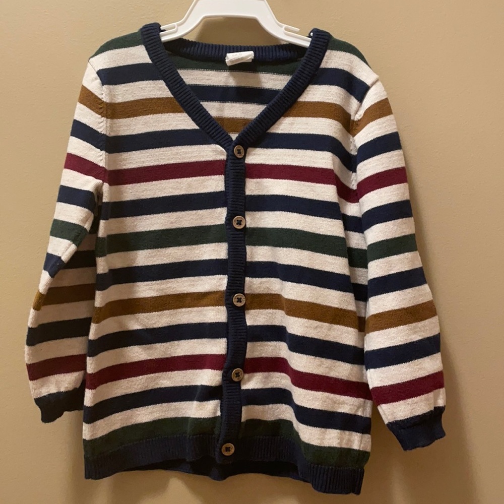 H&M Striped Button Down Sweater